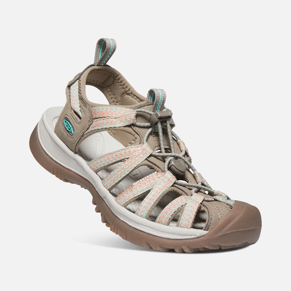 Sandalias Trekking Keen Mexico Beige/Coral - Mujer Whisper - OE3152740